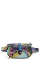 Malibu Skye Hologram Faux Leather Belt Bag - Metallic