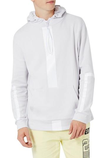 Men's Topman Classic Fit Bonded Hoodie - Grey