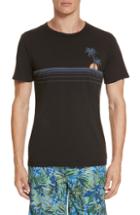 Men's Onia Johnny Chest Palm Stripe Graphic T-shirt - Black