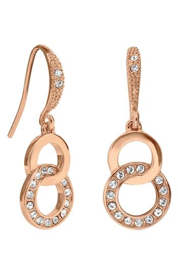 Women's Adore Interlocking Ring Drop Earrings