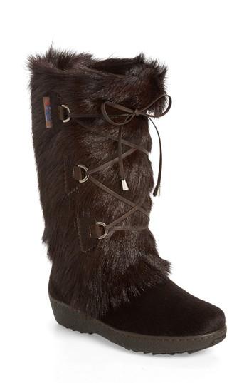 Women's Pajar Davos Genuine Goat Fur Boot -5.5us / 36eu - Brown