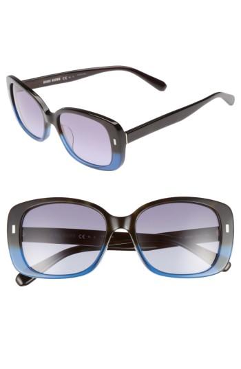 Women's Bobbi Brown The Audrey 53mm Square Sunglasses - Havana Blue