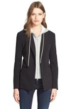 Women's Veronica Beard Scuba Jacket With Removable Hooded Dickey