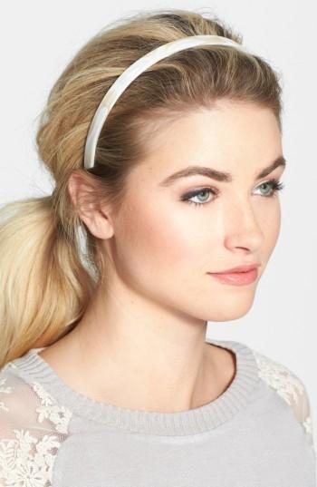 France Luxe Skinny Headband, Size - Beige