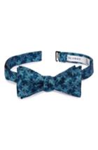 Men's Calibrate Floral Silk Bow Tie, Size - Blue