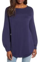 Women's Caslon Bishop Sleeve Sweater - Blue