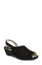Women's Fly London Palp Wedge Sandal .5-6us / 36eu - Black