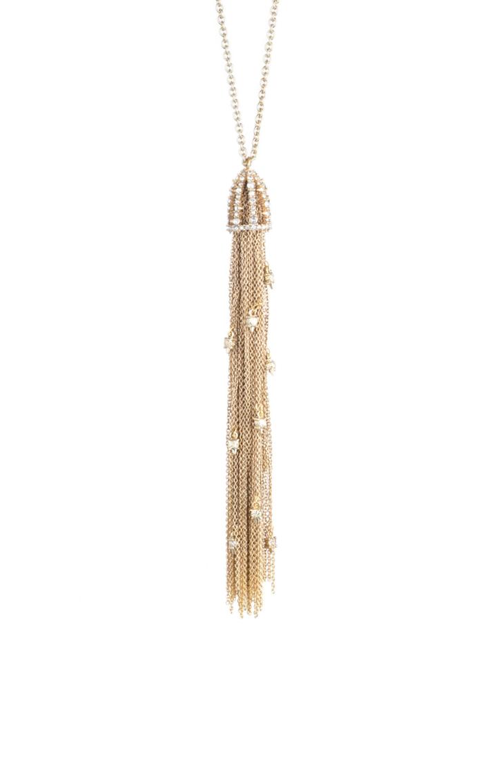 Women's Alexis Bittar Essentials Cascading Crystal Tassel Necklace