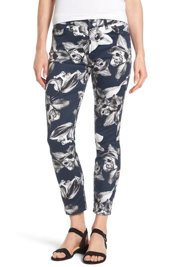 Women's Jen7 Print Crop Skinny Jeans - Blue