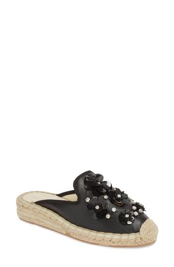 Women's Patricia Green Tia Embellished Espadrille Mule M - Black