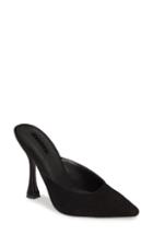 Women's Topshop Gloss Almond Toe Mule .5us / 38eu M - Black