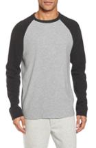Men's James Perse Thermal Knit Raglan Sweatshirt (xs) - Grey