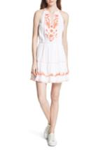 Women's Joie Clemency Embroidered Cotton Gauze Dress - White