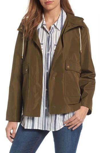Women's Caslon Short Hooded Jacket - Green