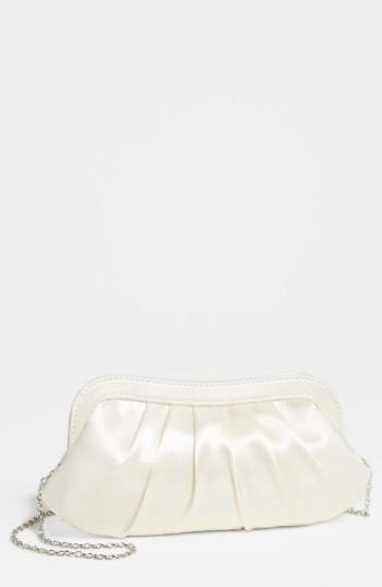 Menbur Satin Frame Clutch - Ivory