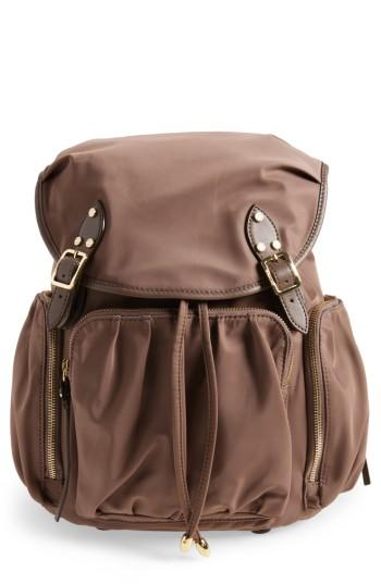Mz Wallace 'marlena' Bedford Nylon Backpack - Beige