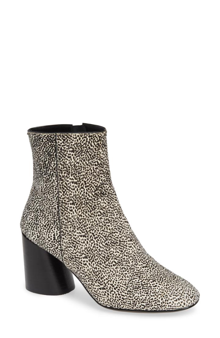 Women's Linea Paolo Savvy Ii Genuine Calf Hair Bootie .5 M - Black