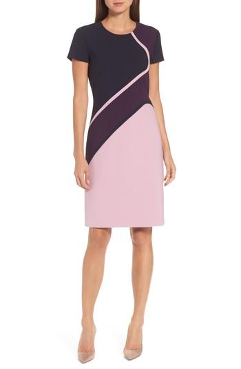Women's Boss Dukatia Colorblock Sheath Dress - Purple