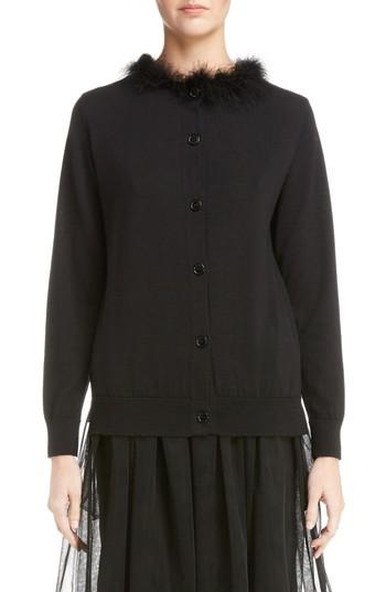 Women's Simone Rocha Beaded Floral Quilted Parka Us / 8 Uk - Black