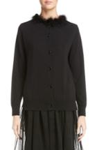 Women's Simone Rocha Beaded Floral Quilted Parka Us / 8 Uk - Black