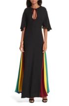 Women's Staud Victorian Rainbow Godet Dress - Black