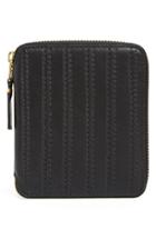 Men's Comme Des Garcons 'embossed Stitch' French Wallet - Black