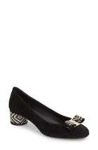 Women's Salvatore Ferragamo Eva Bow Pump .5 B - Black