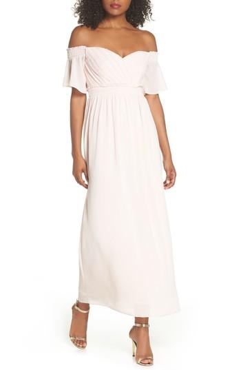 Women's Tfnc Freida Off The Shoulder Maxi Dress - Pink