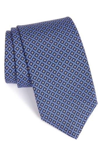 Men's J.z. Richards Geometric Grid Silk Tie
