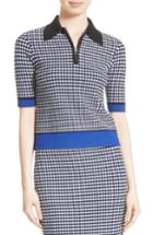 Women's Diane Von Furstenberg Spread Collar Knit Shirt, Size - Blue