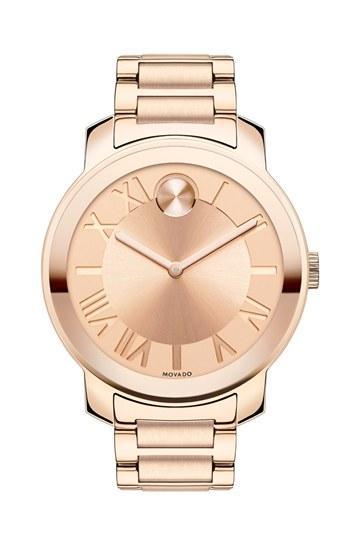 Movado 'bold' Roman Numeral Index Bracelet Watch, 39mm (regular Retail Price: $495) Rose