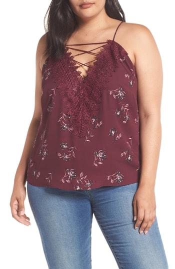 Women's Wayf Posie Strappy Camisole, Size - Burgundy