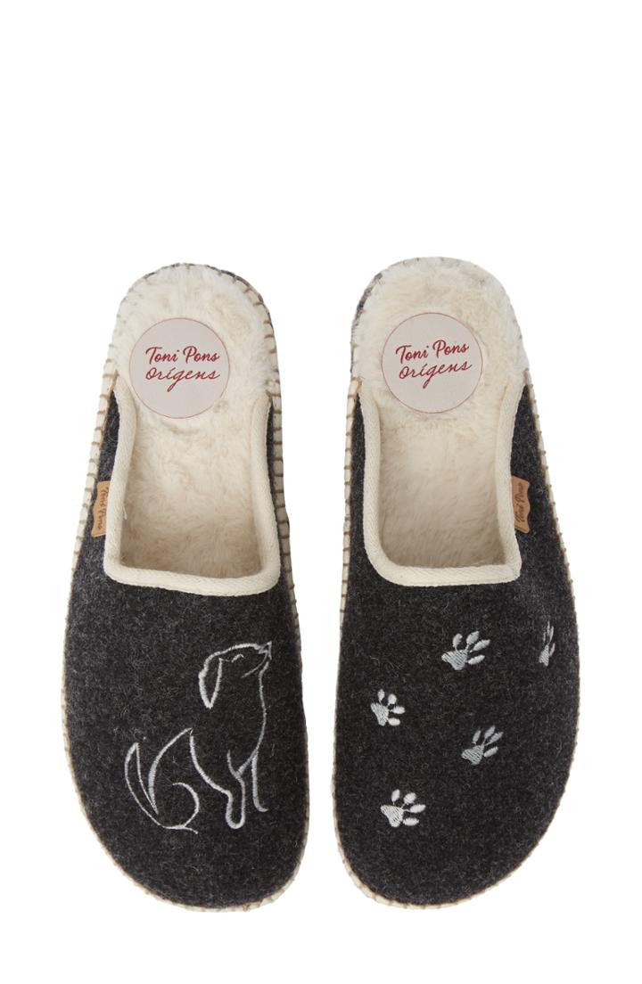 Women's Toni Pons Mysen Faux Fur Lined Espadrille Slipper Us / 35eu - Black