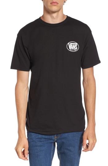 Men's Vans Oval All Logo Graphic T-shirt, Size - Black