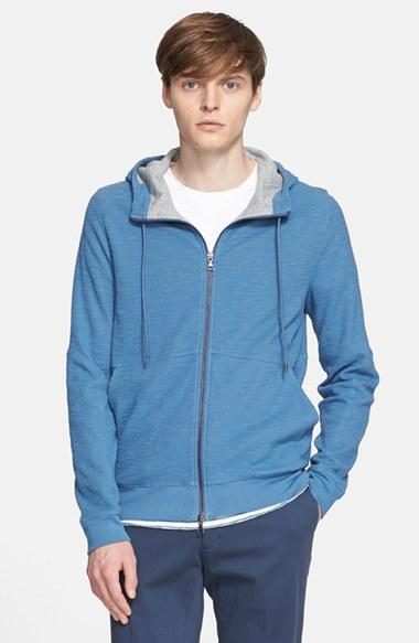 Men's Vince Slub Thermal Zip Hoodie
