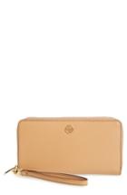 Women's Tory Burch Parker Leather Continental Wallet - Green