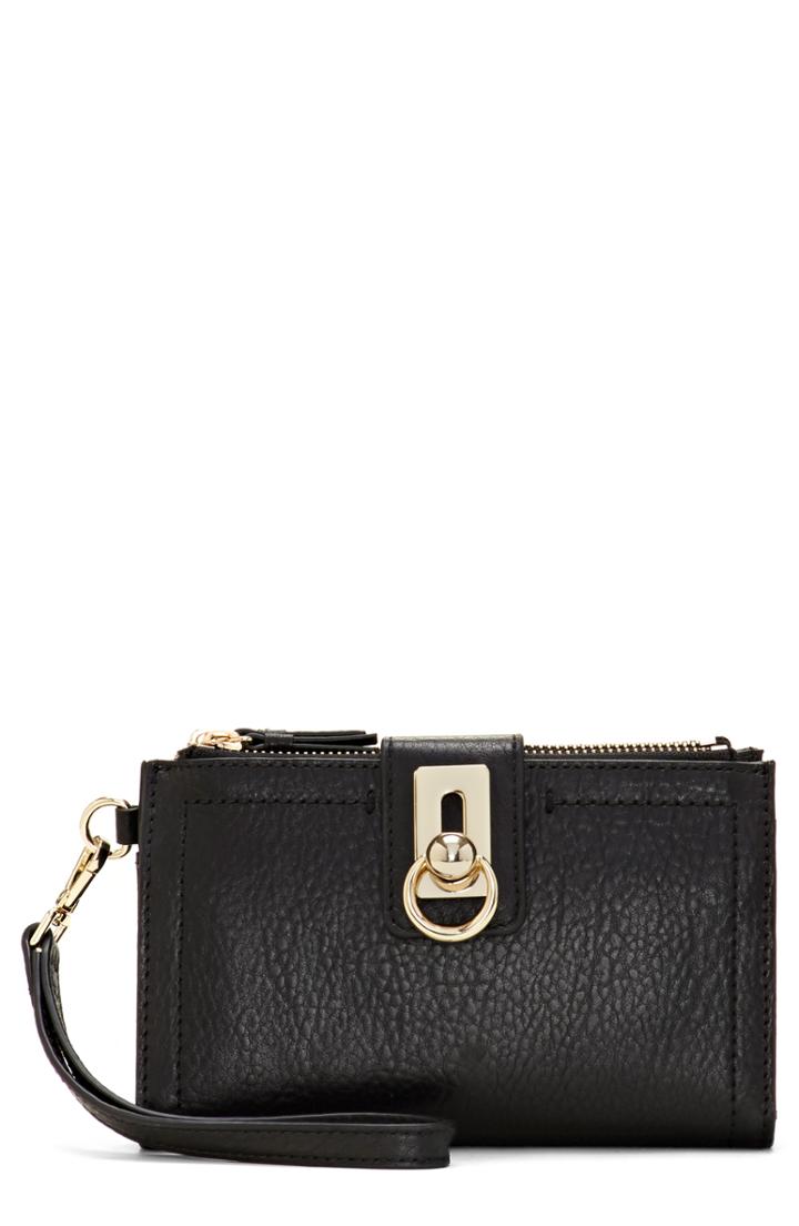 Women's Vince Camuto Sanna Leather Wallet - Black