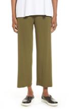 Petite Women's Eileen Fisher Crop Jersey Pants P - Green