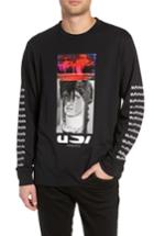 Men's Diesel Large-x Graphic Long Sleeve T-shirt, Size - Black