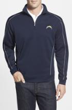 Men's Cutter & Buck San Diego Chargers - Edge Drytec Moisture Wicking Half Zip Pullover