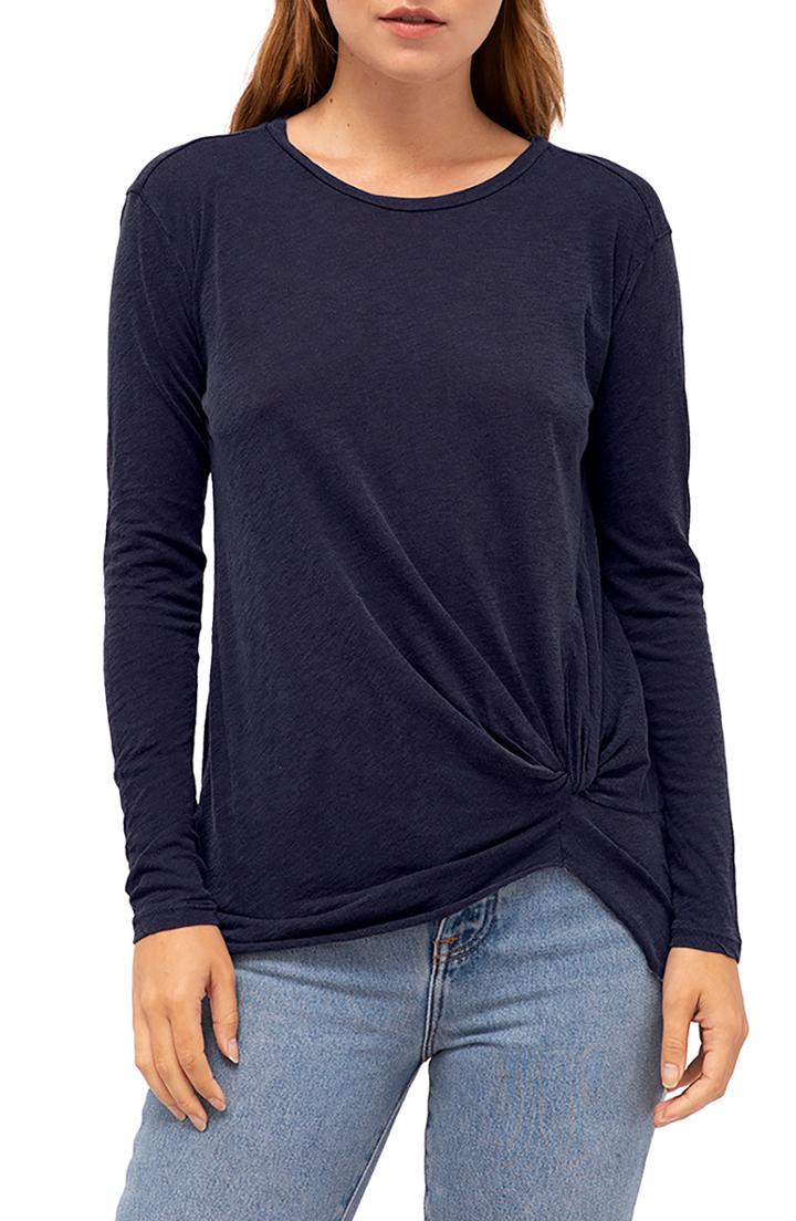 Women's Stateside Long Sleeve Twist Tee - Blue