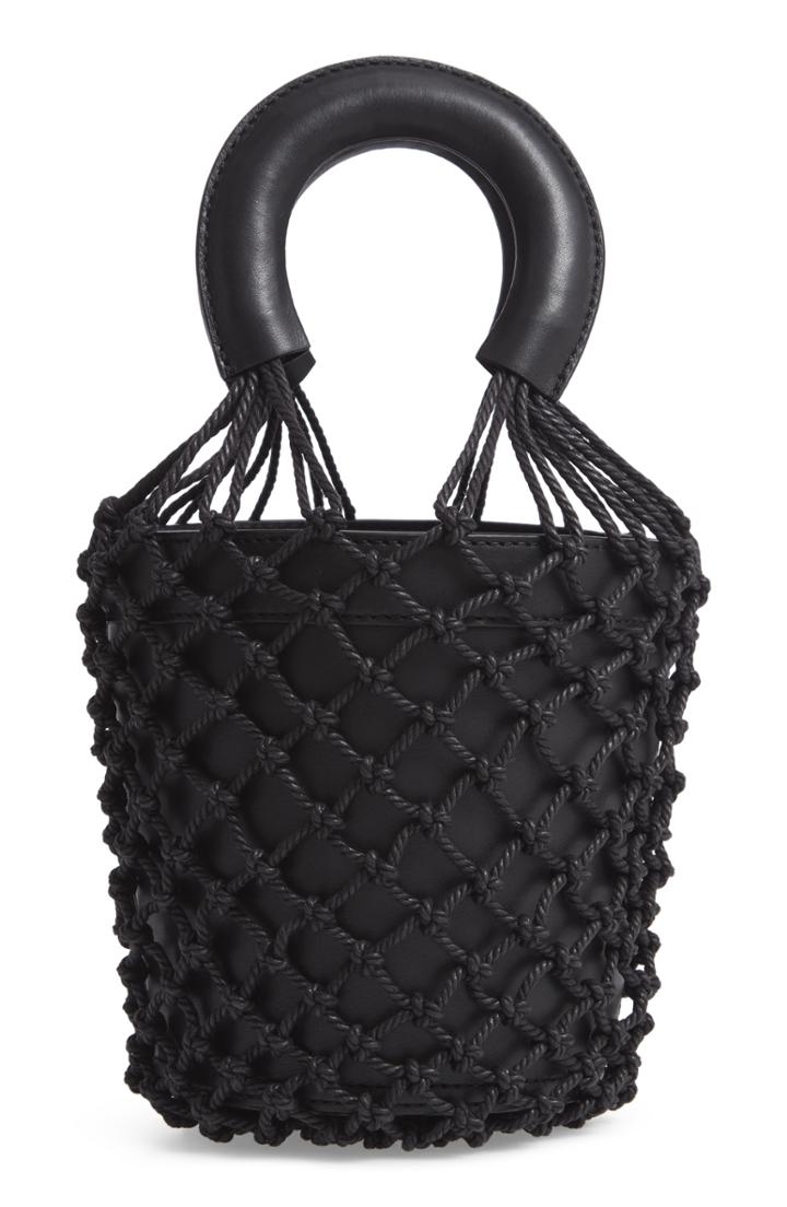 Staud Moreau Cage Bucket Bag - Black
