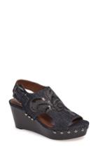 Women's Donald J Pliner Fallon Platform Wedge Sandal M - Blue