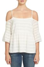 Women's 1.state Cold Shoulder Ruffle Top