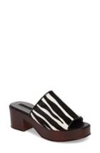 Women's Topshop Villain Genuine Calf Hair Mule .5us / 37eu - Black