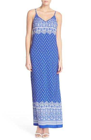 Women's Fraiche By J Border Print A-line Maxi Dress