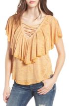 Women's Sun & Shadow Ruffle Tee - Yellow