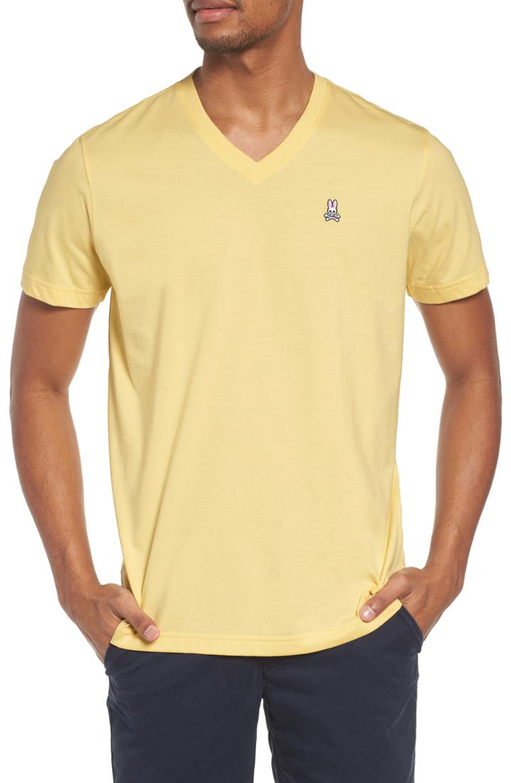 Men's Psycho Bunny V-neck T-shirt (xxl) - Yellow