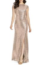 Women's Dessy Collection Elle Cap Sleeve Sequin Gown