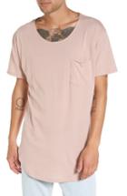 Men's The Rail Longline Scallop T-shirt - Pink